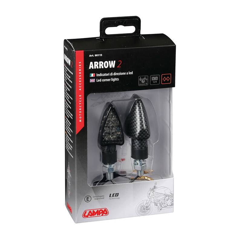 Intermitentes Arrow 2 carbon homologados Lampa